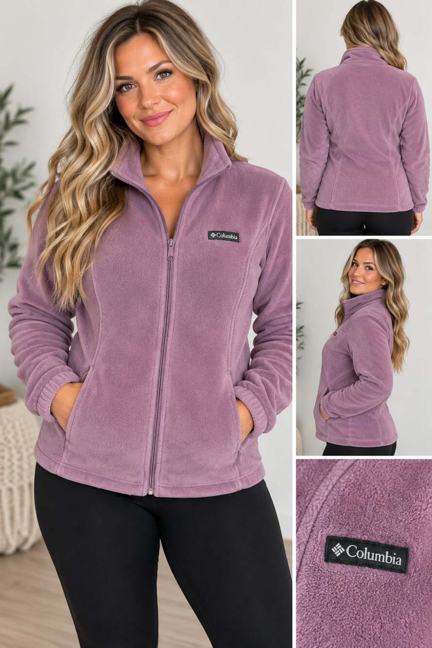 Columbia Benton Springs Full Zip Fleece Jacket Purple Women’s S